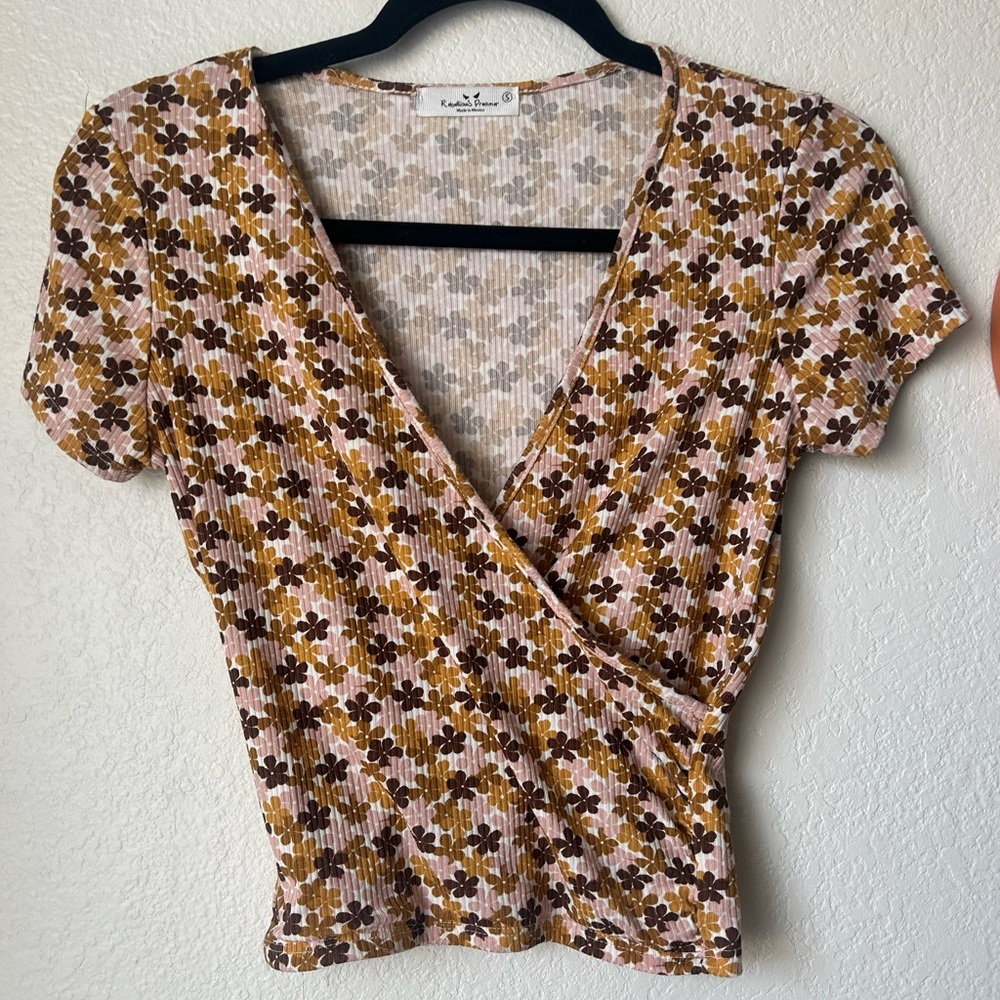 Floral Short Sleeve Top by Rebellious Dreamer